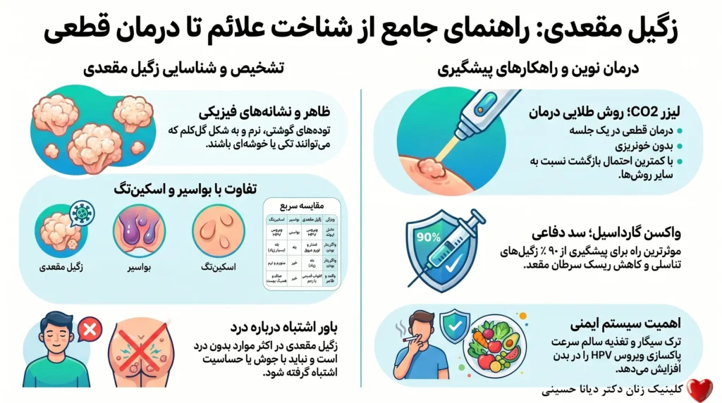 راهنمای جامع از شناخت علائم تا درمان قطعی زگیل مقعدی