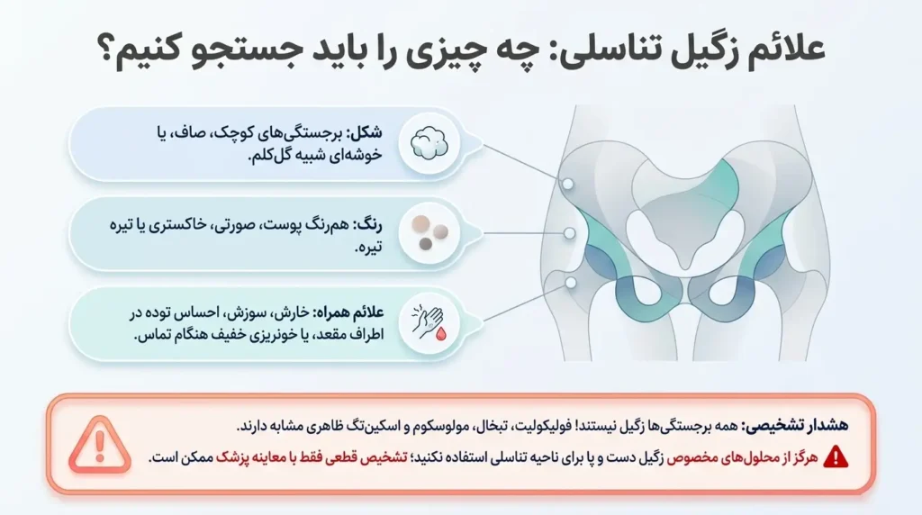 علائم زگیل تناسلی چیست؟